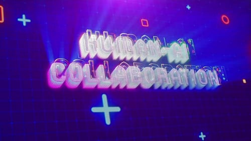 Human Ai Collaboration Digital Technology Background