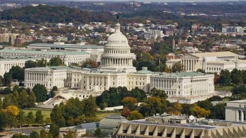 Cinematic And Beautiful View Of Washington DC Cityscape, USA