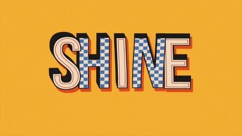 Fun Animated Inspirational word SHINE Sign Looping Background