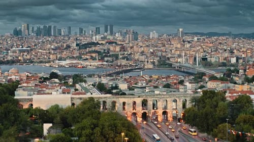 4 K Aerial Views Of Istanbul City, Turkey