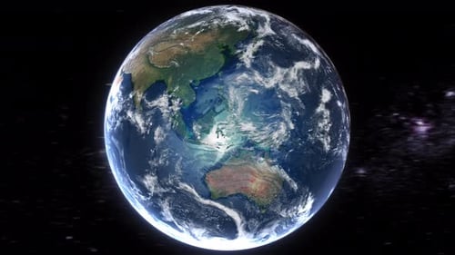 Realistic Earth From Space Zoom In Clouds Rwanda