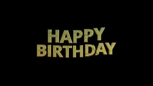 Golden 3D Happy Birthday Text Reveal