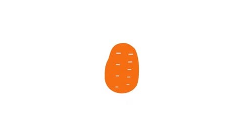 Flat Design Animated Potato Icon