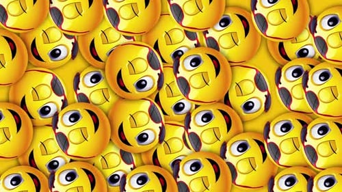 Smiley Looking Happy Emoji Loop Background Animation