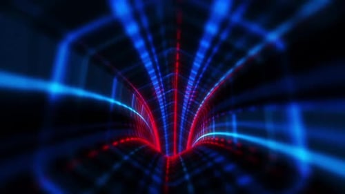 Abstract Glowing Tunnel Loop