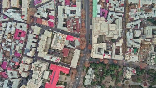 Drone Flies Above Tbilisi Georgia