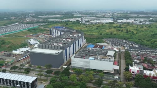 Aerial image of digital infrastructure data center in Indonesia