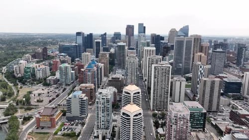 Alberta Calgary Aerial Canadian cityscape