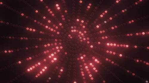Fondo de VJ animado LED de círculo rojo
