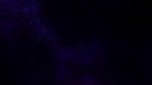 Abstract Blue Sparkling Particle Flow Visual Background