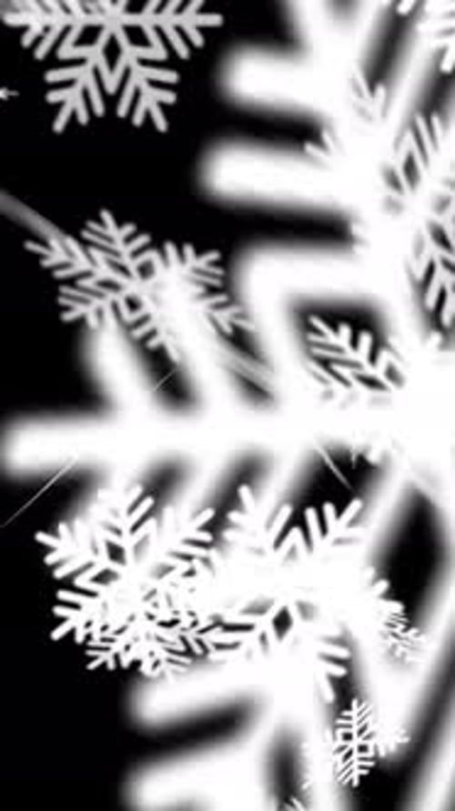 Falling Snowflakes Seamless Loop Animation with Alpha Channel