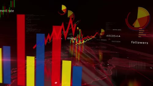 Social media charts and graphs 3d diagram
