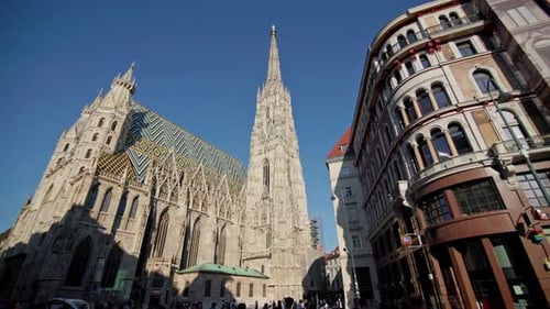 Beautiful Architecture of Stephens Cathedral in Vienna Austria