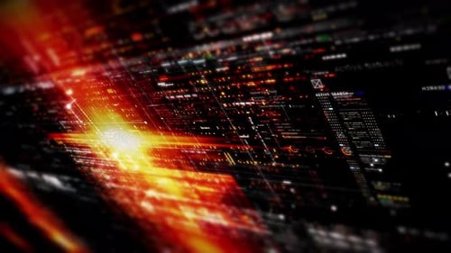 Futuristischer HUD-Bildschirm 09 mit Datenmatrixsimulation