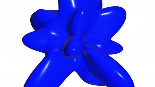 Abstract Fluid Blue Blob Morphing Seamless Background