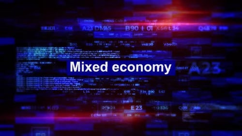 Mixed Economy Words In Economics Hi Tech Backgrounds