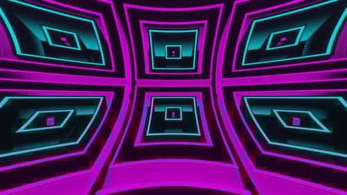 Cyan And Pink Hypnotic Abstract Movement Background Vj Loop In 4K