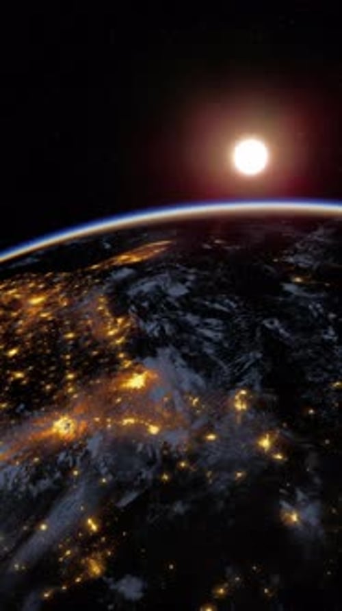 Earth Viewed From Space at Night