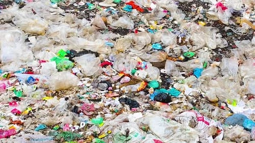 Non recyclable plastic waste polluted soil Southeast Asia environment Bangladesh