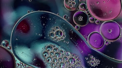 Abstract Bubbles in Colorful Liquid