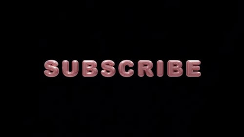 Rose Gold Balloon Letters Forming Subscribe Title Animation