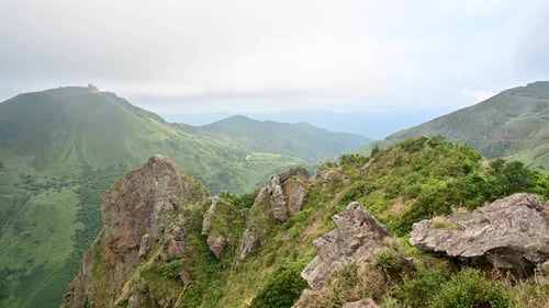 Beautiful mountain shadows and majestic rock walls.