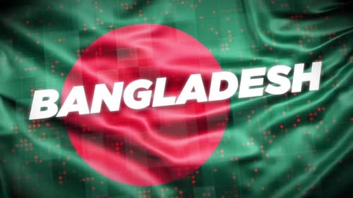 Bangladesh Flag with Text