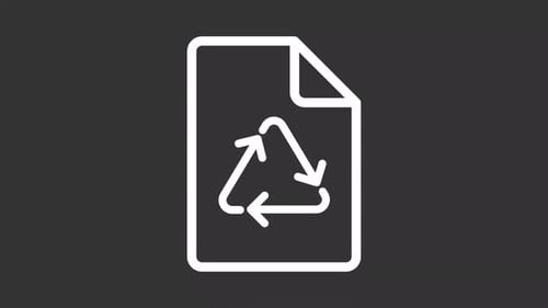Documentation reprocessing ui icon white line animation