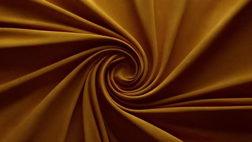 Abstract Golden Fabric Swirl and Flowing Motion Background