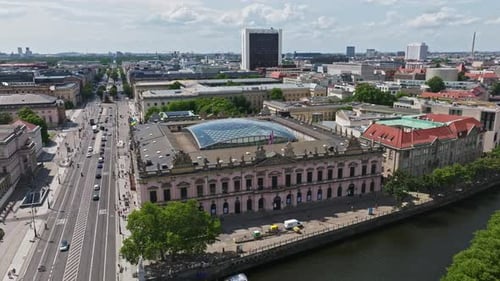 Aerial view of German Historical Museum in Berlin , Germany