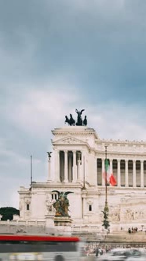 Rome Italy Altar Of The Fatherland Built In Honor Of Victor Emmanuel II II Vittoriano In Summer Day