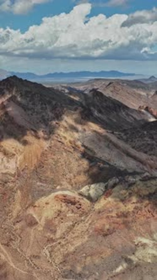 Stunning aerial view of Nevada's rugged mountainous landscape