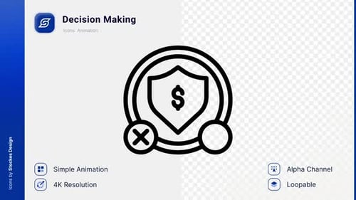 Icono de toma de decisiones de animación