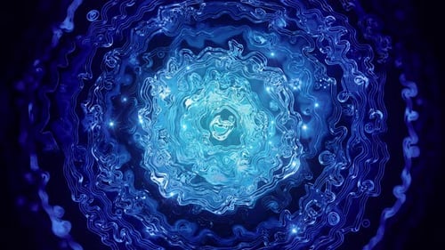 Blue Flickering Crystal Rings