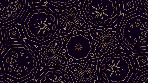 Elegant Gold Geometric Line Pattern Animation