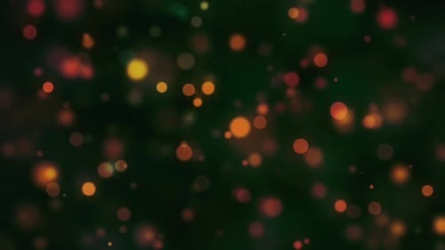 Glänzende Lichter, Blasen, wehen auf grünem Hintergrund