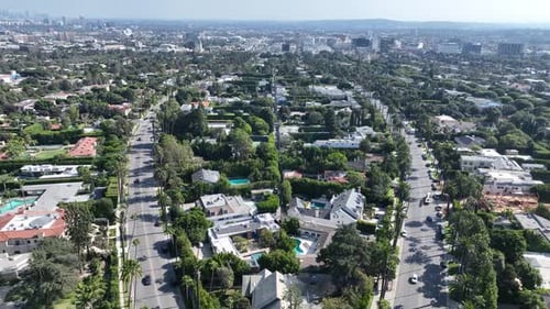 Beverly Hills At Los Angeles In California United States. Famous Luxury Neighborhood. Downtown Citys
