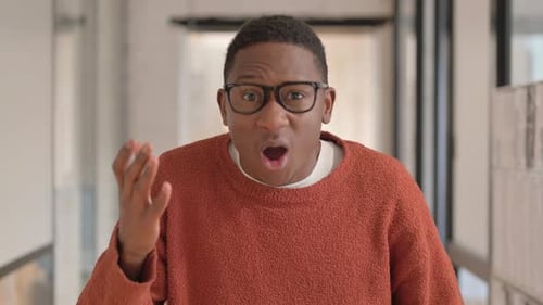 Man Reacts to Bad News in Close Up