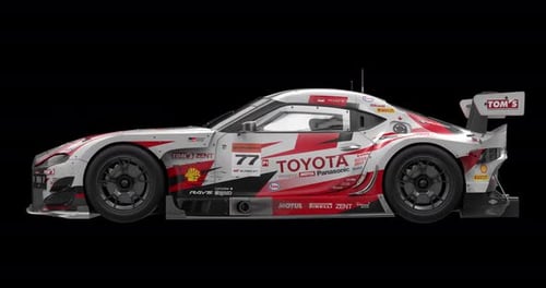 Race Car Rotating On Alpha Loop (4K)