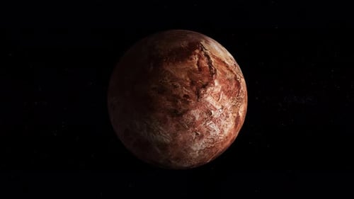 Rotated Realistic Half Day Night Makemake Fictional Planet