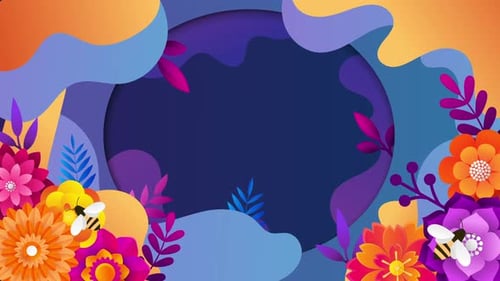 Spring Colorful Wave Style Background