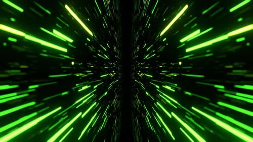 Green Abstract Light Speed Effect Background Vj Loop In 4K