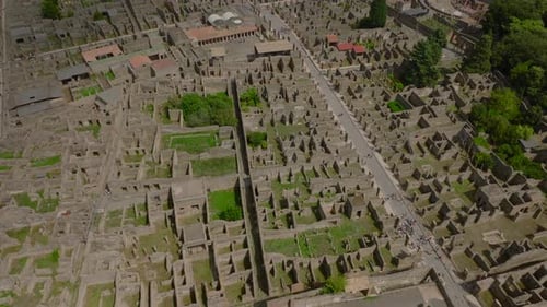 Aerial View of Ancient City Ruins