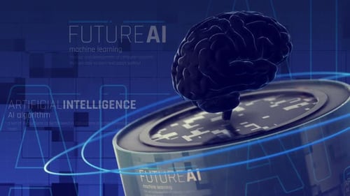 Futuristic AI Brain Concept for Machine Learning Presentations