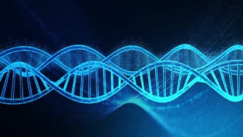 Animated DNA Double Helix Structure Background