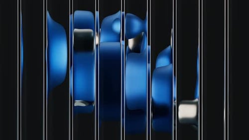 Blue Minimal Fluidity 3D Loop