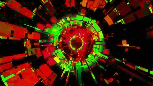 Neon Swirl Tunnel Background