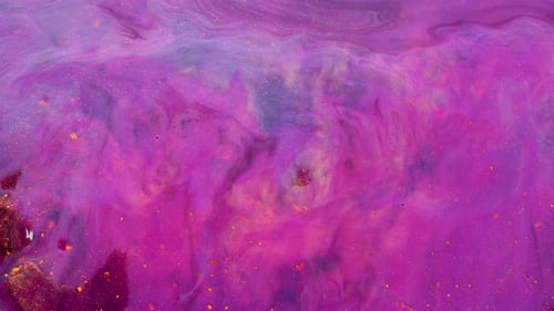 a Close Up of a Purple and Blue Ink in Water