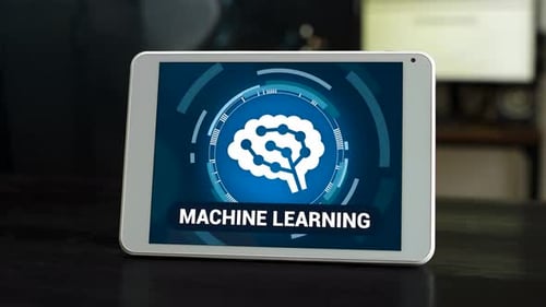 Tablet Displays Machine Learning Graphic