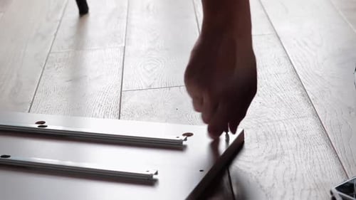 Man Puts Screw In Shelf Crookedly, DIY Fail